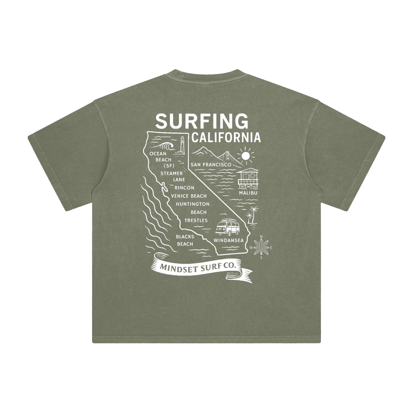 California Surf Map Tee