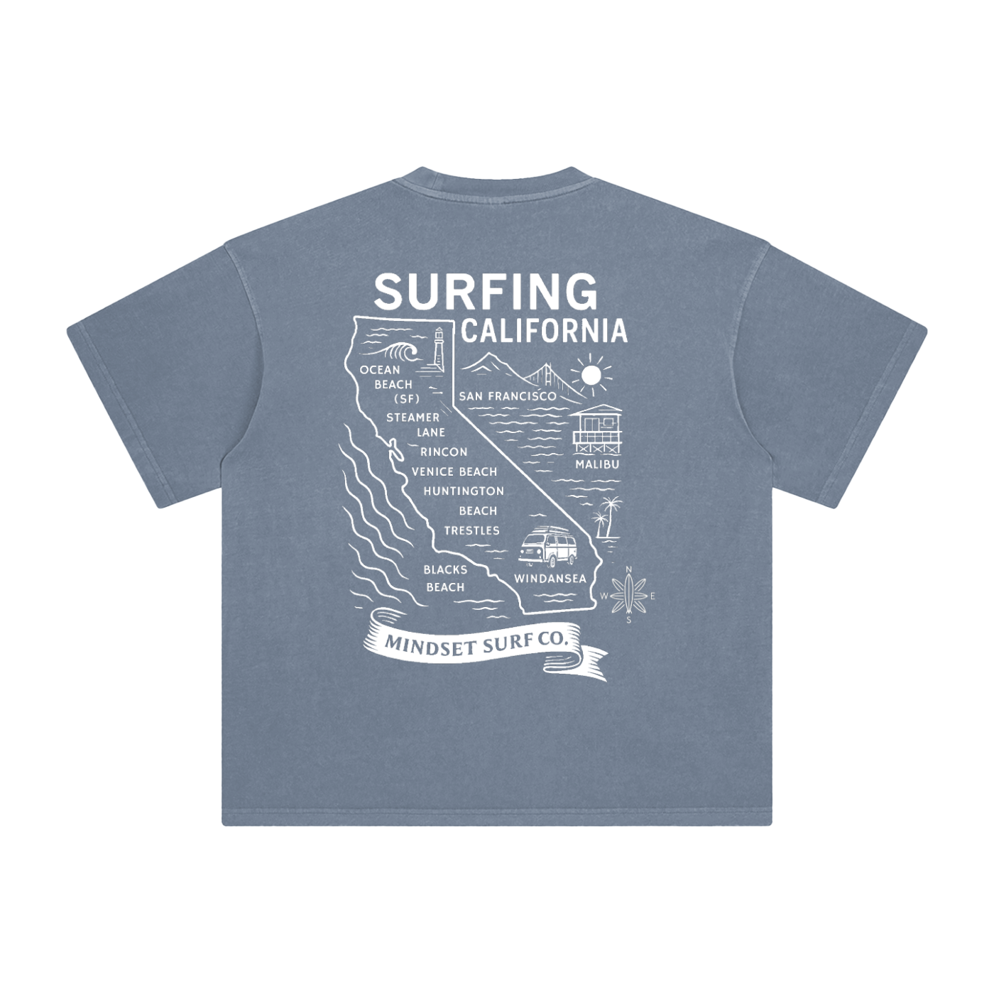 California Surf Map Tee