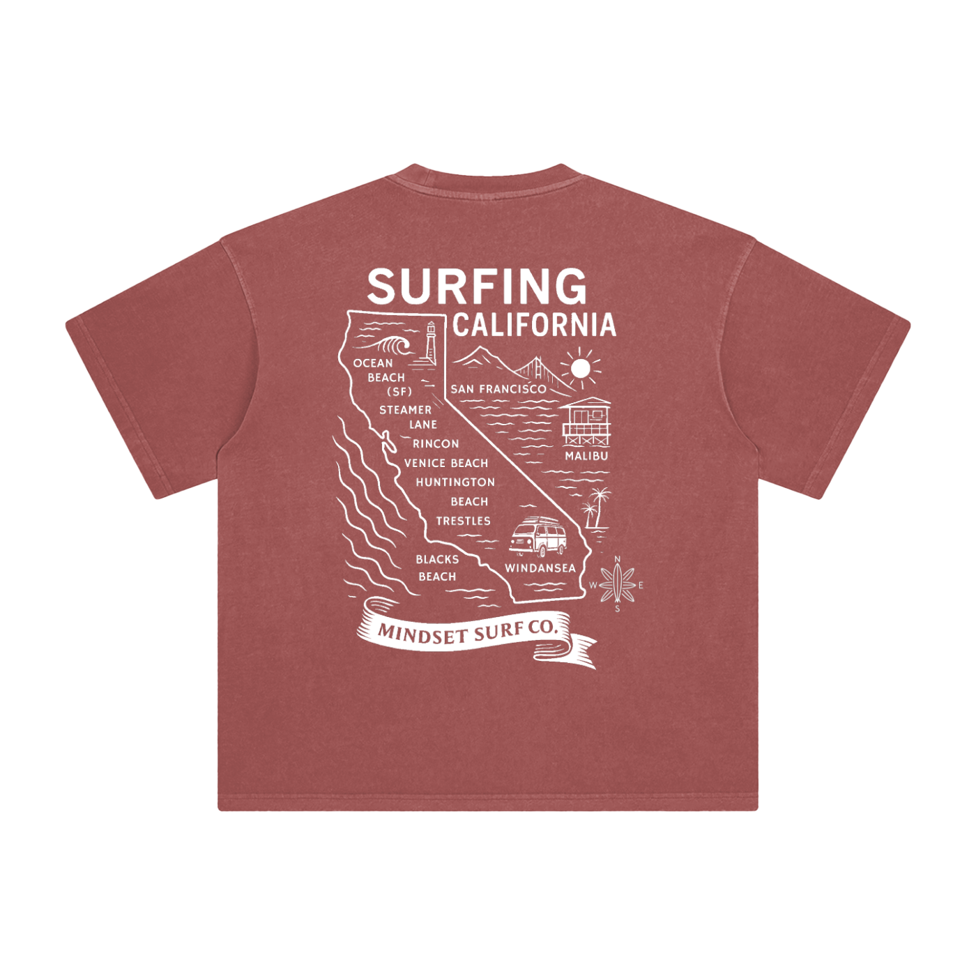 California Surf Map Tee