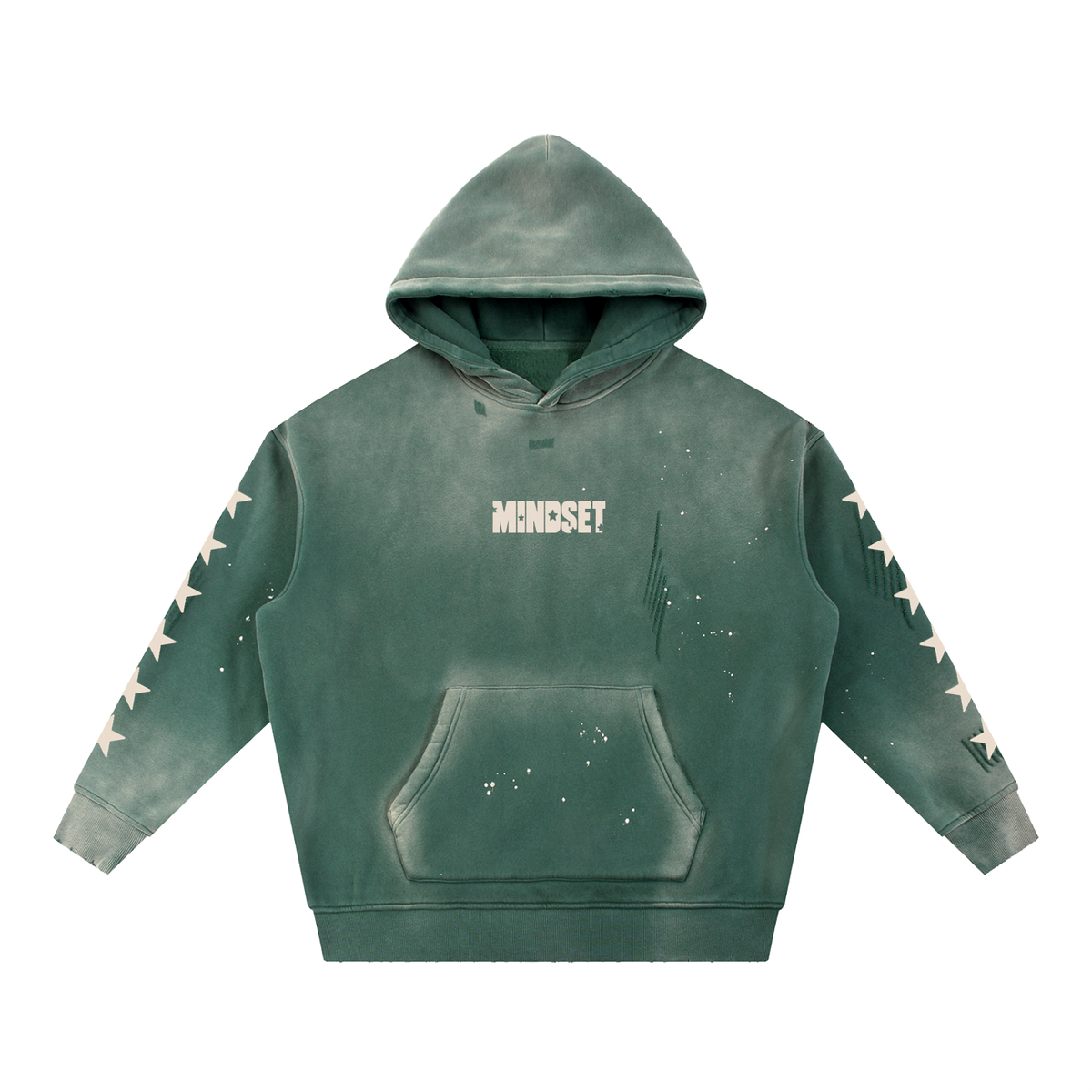 Make Your Own Luck Vintage Washed Frayed Fleece Hoodie