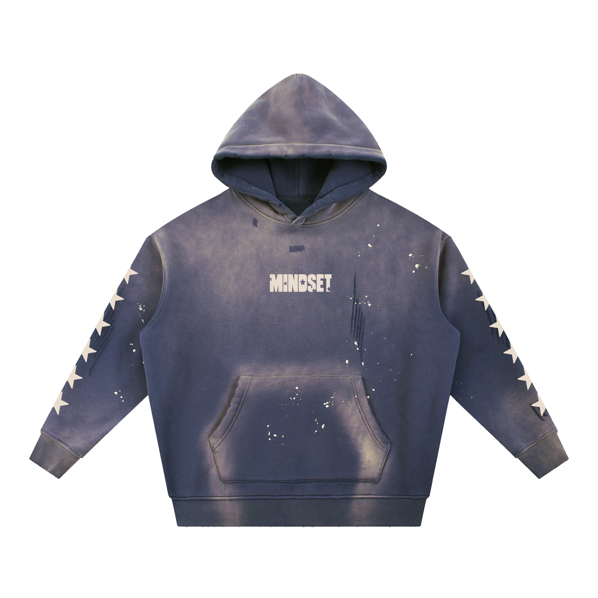 Make Your Own Luck Vintage Washed Frayed Fleece Hoodie